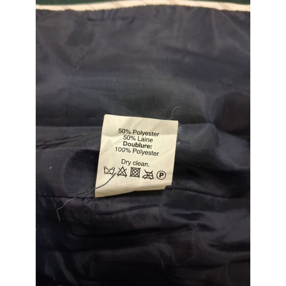 j.crew womens size 4 small long dark green teal wool long coat - Picture 10 of 10